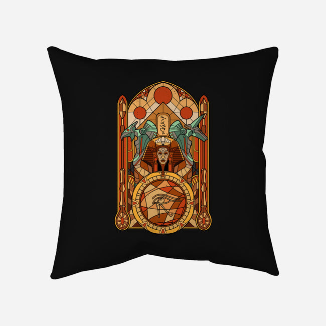 Stained Glass Gods-none removable cover w insert throw pillow-daobiwan