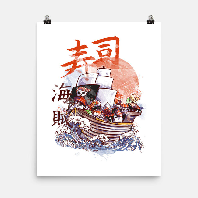 Sushi Boat-none matte poster-fanfabio