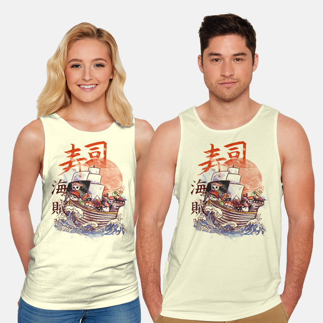 Sushi Boat-unisex basic tank-fanfabio