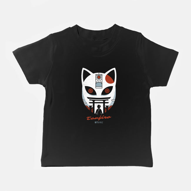 Mask Of Tanjiro-baby basic tee-Logozaste