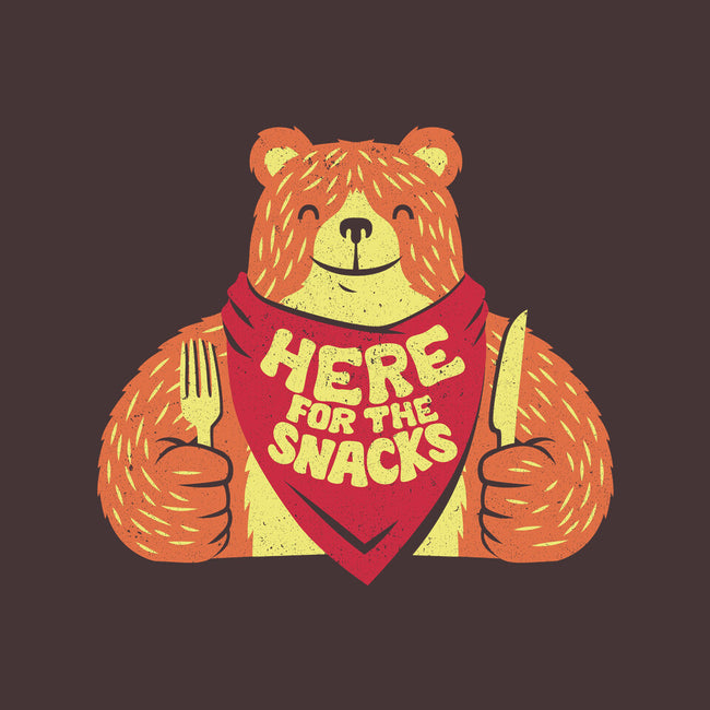 Here For The Snacks Bear-unisex kitchen apron-tobefonseca