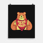 Here For The Snacks Bear-none matte poster-tobefonseca