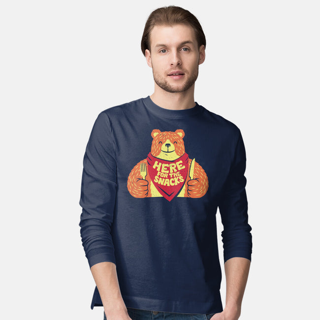 Here For The Snacks Bear-mens long sleeved tee-tobefonseca