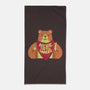 Here For The Snacks Bear-none beach towel-tobefonseca