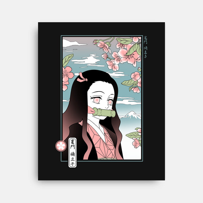 Traditional Nezuko-none stretched canvas-IKILO