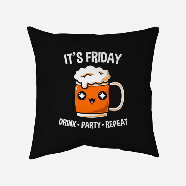 It's Friday-none removable cover throw pillow-krisren28