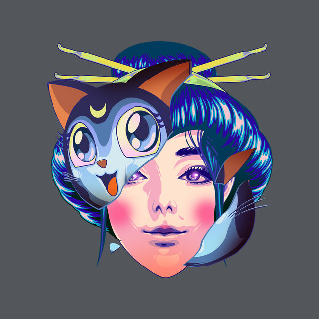 Geisha Luna Cat Mask-none matte poster-heydale