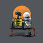 Robots Gazing At The Moon-none glossy sticker-zascanauta
