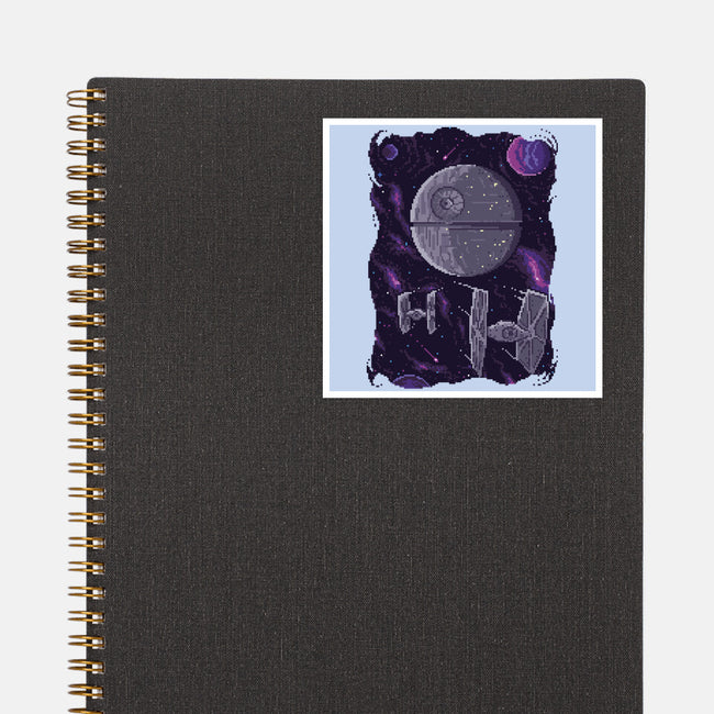 Pixel Death Star-none glossy sticker-danielmorris1993