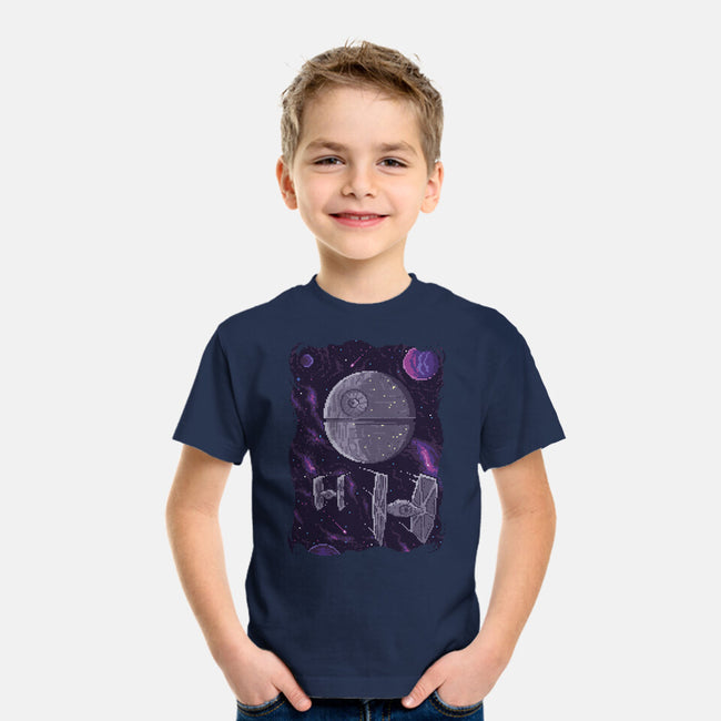 Pixel Death Star-youth basic tee-danielmorris1993