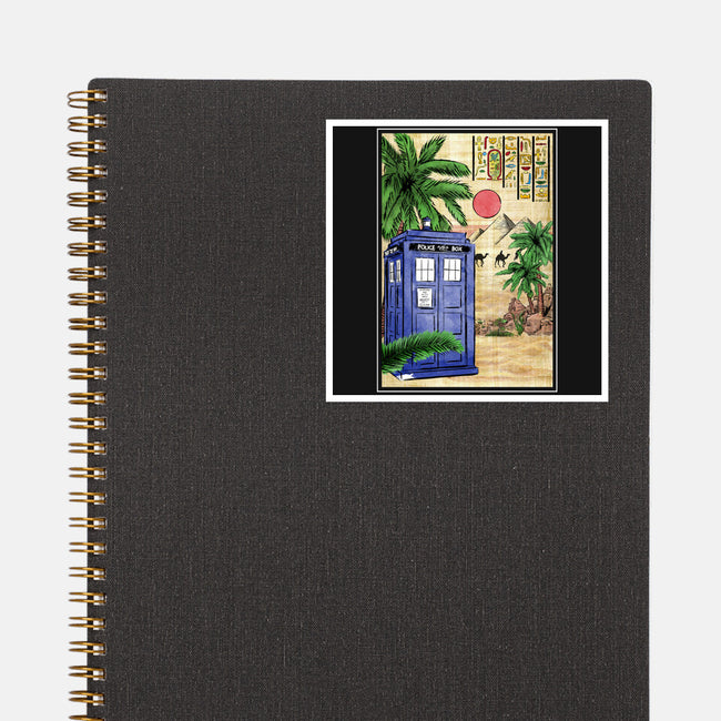 Tardis In Egypt-none glossy sticker-DrMonekers