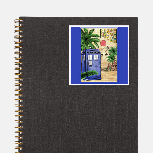 Tardis In Egypt-none glossy sticker-DrMonekers