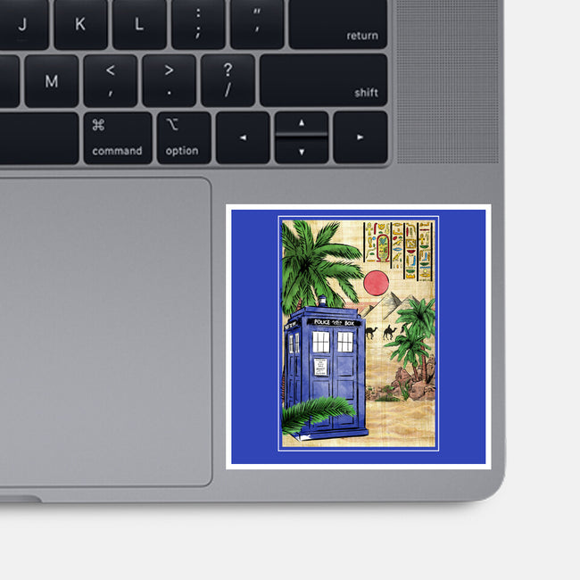 Tardis In Egypt-none glossy sticker-DrMonekers