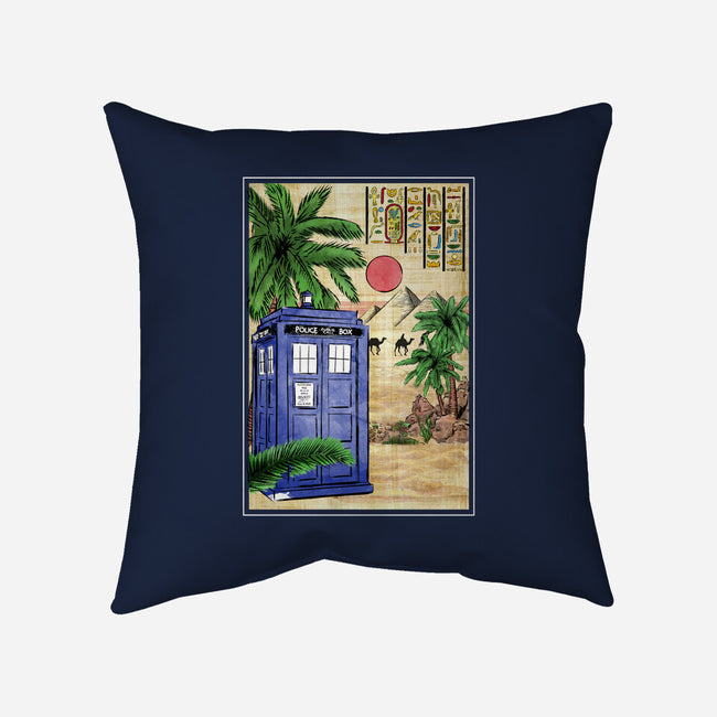 Tardis In Egypt-none removable cover throw pillow-DrMonekers