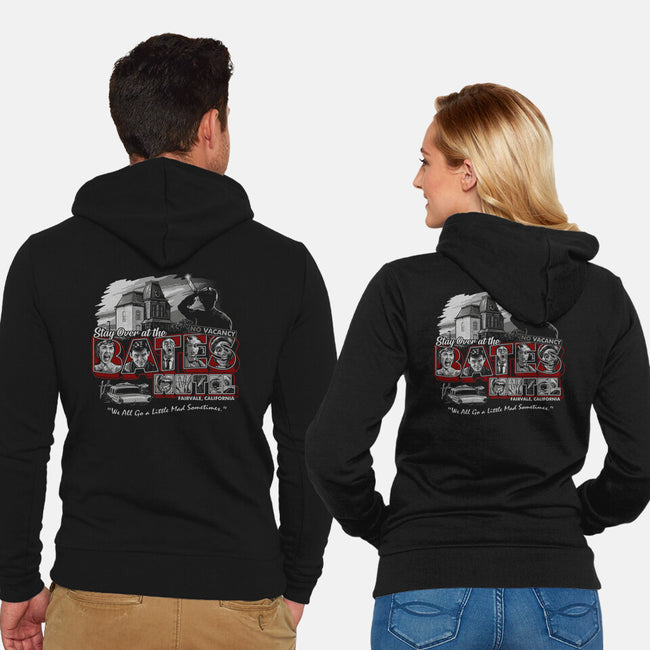 Stay At The Bates-unisex zip-up sweatshirt-goodidearyan