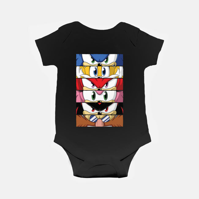 Sonic Eyes-baby basic onesie-danielmorris1993