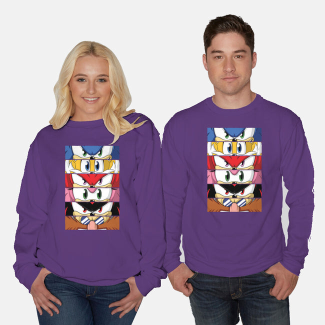 Sonic Eyes-unisex crew neck sweatshirt-danielmorris1993