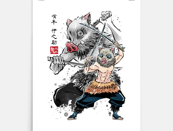 Slayer Inosuke Sumi-E
