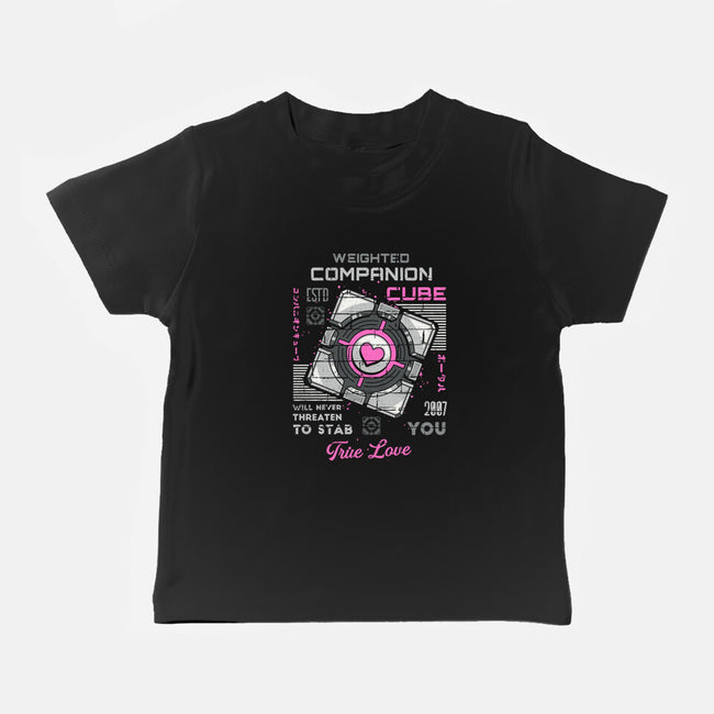 Companion Cube-baby basic tee-Logozaste