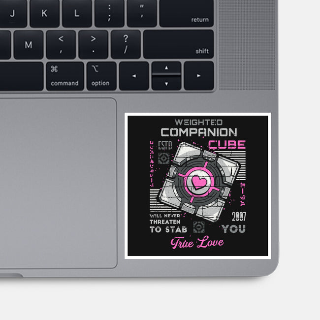 Companion Cube-none glossy sticker-Logozaste