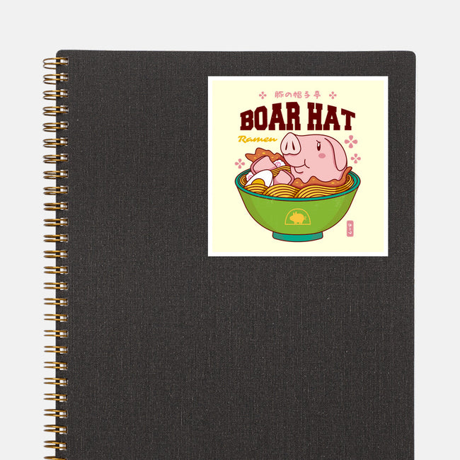 Boar Hat Ramen-none glossy sticker-Logozaste