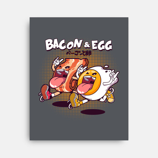 Breakfast Buds-none stretched canvas-mankeeboi