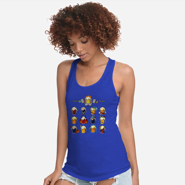 Beer Role Play Game-womens racerback tank-Vallina84