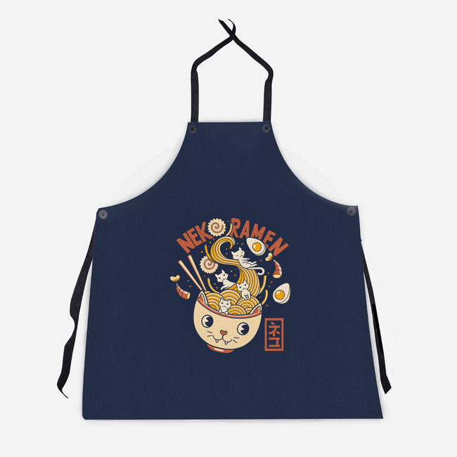 Ramen Cat Head-unisex kitchen apron-tobefonseca