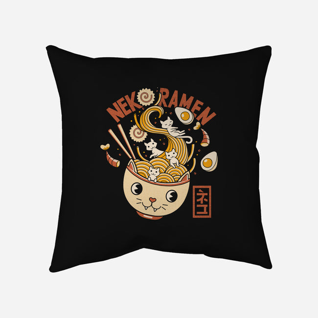 Ramen Cat Head-none removable cover throw pillow-tobefonseca