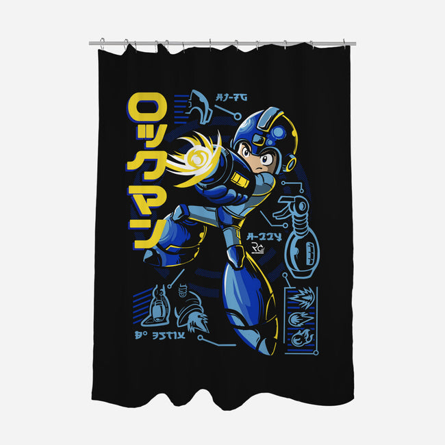 A Mega Robot-none polyester shower curtain-Nihon Bunka