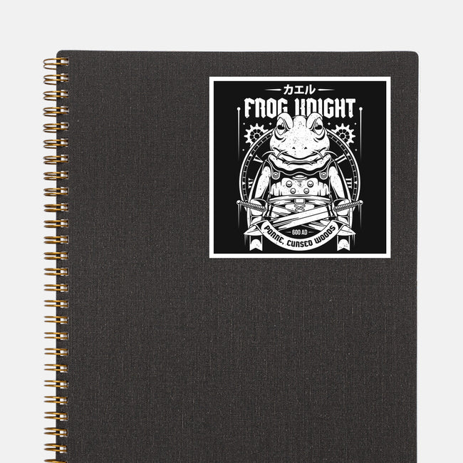 Frog Knight-none glossy sticker-Alundrart