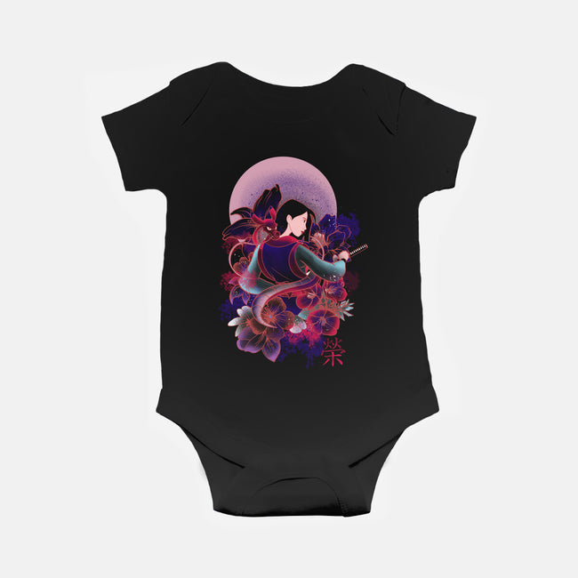 Samurai Girl-baby basic onesie-fanfabio