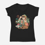 Link To The Future-womens v-neck tee-eduely