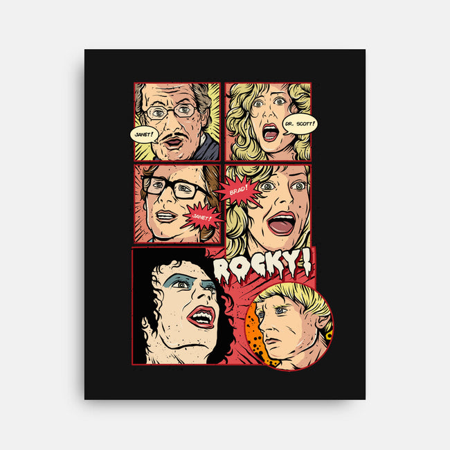 Horror Show-none stretched canvas-Green Devil