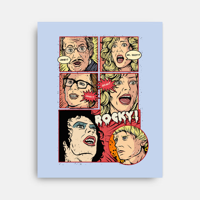 Horror Show-none stretched canvas-Green Devil