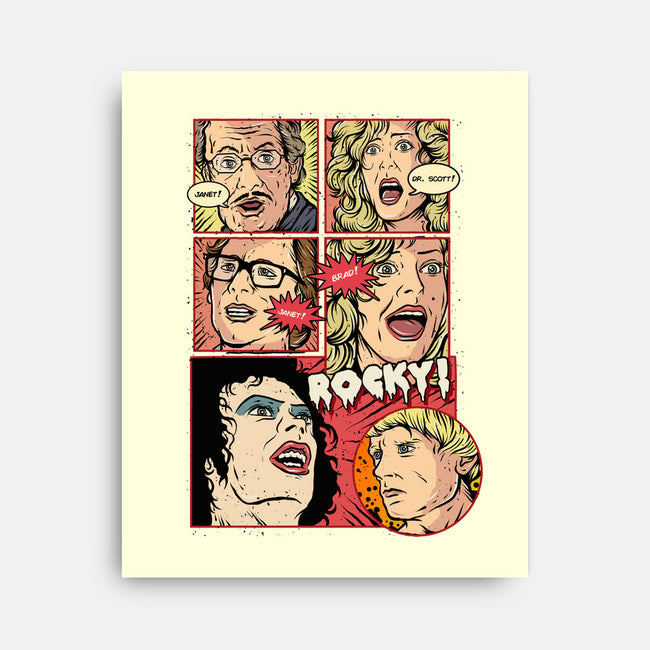 Horror Show-none stretched canvas-Green Devil