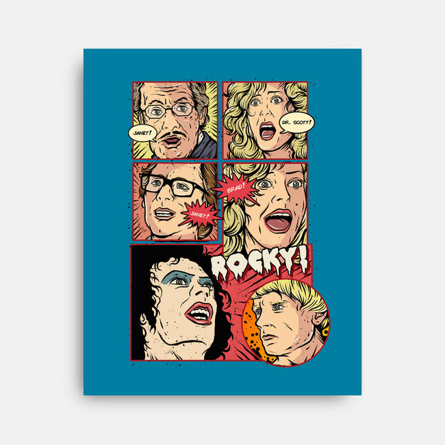 Horror Show-none stretched canvas-Green Devil