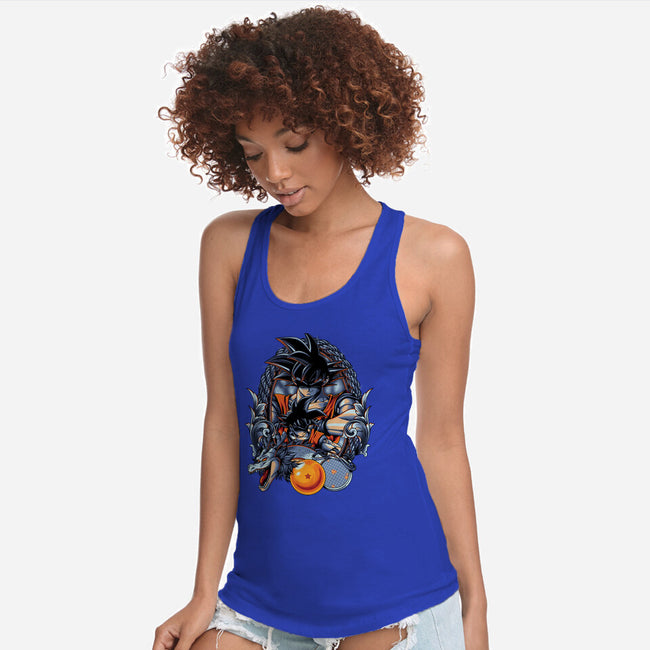 Legendary Saiyan-womens racerback tank-Badbone Collections