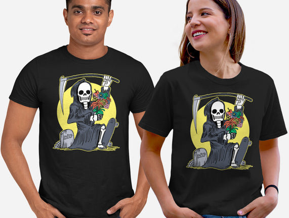 Death Holding Flowers