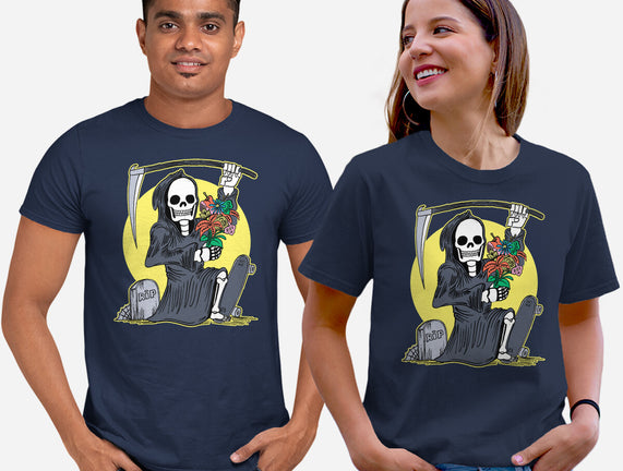 Death Holding Flowers