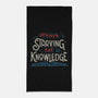 Starving For Knowledge-none beach towel-tobefonseca