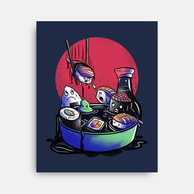 The Kidnapping Of The Nigiri-none stretched canvas-fanfabio
