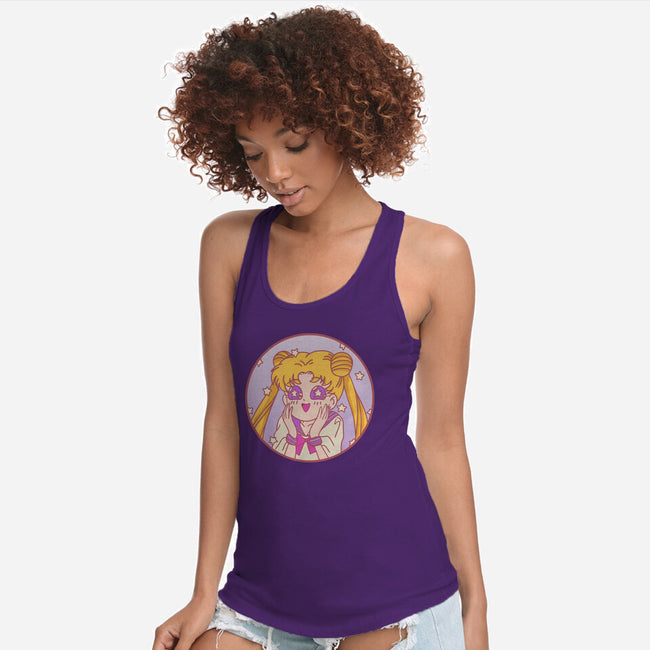 Pastel Moon-womens racerback tank-fanfreak1