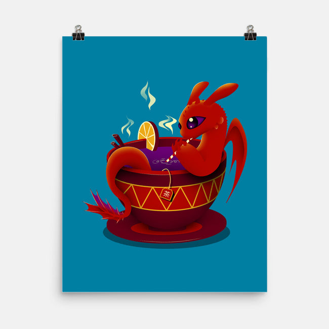 Tea Cup Dragon-none matte poster-erion_designs