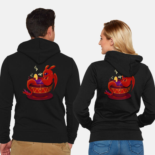 Tea Cup Dragon-unisex zip-up sweatshirt-erion_designs