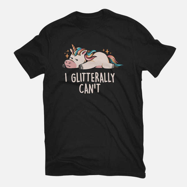 Glitterally Can't-womens fitted tee-eduely