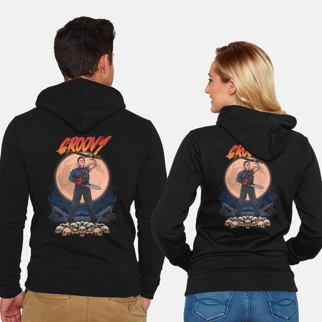 It's Groovy-unisex zip-up sweatshirt-Superblitz