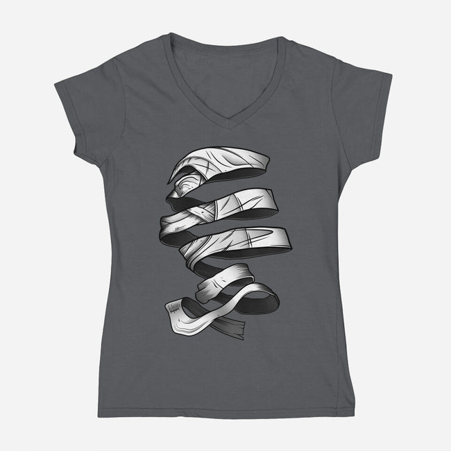 Unravelling Moon-womens v-neck tee-drbutler