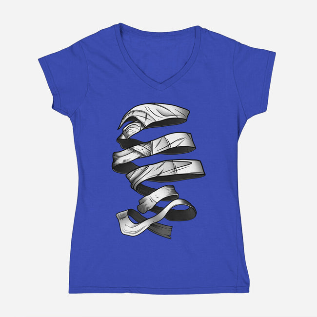 Unravelling Moon-womens v-neck tee-drbutler