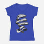 Unravelling Moon-womens v-neck tee-drbutler